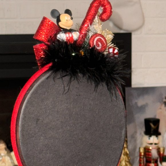 Christmas Headband, Mickey Mouse Hair Accessory, Disney Inspired Gift, Holiday main image 7